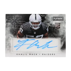 Khalil Mack Raiders 14 Panini Playbook X & Os Rookie Autograph Card #65/75 - Picture 1 of 2
