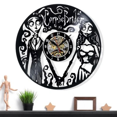 Reloj de Pared Vinilo Novia Cadáver - Decoración Retro - Acento Hogar Único - Regalo Perfecto Foto 1 de 4