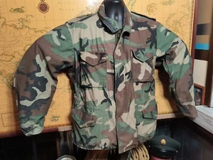 US Army M65 Woodland Camo Field Jacket Coat USGI Cold Weather Medium Regular - Picture 1 of 8