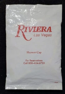 VINTAGE - Riviera Hotel Casino Las Vegas (ORIG. SEALED PACKAGE) SHOWER CAP - Picture 1 of 6