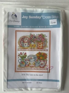 Kit de punto de cruz Joy Sunday - El jarrón en el estante J470 - Imagen 1 de 3