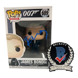 DANIEL CRAIG SIGNED AUTOGRAPH JAMES BOND FUNKO POP 689 BECKETT BAS COA 007 - Picture 1 of 2