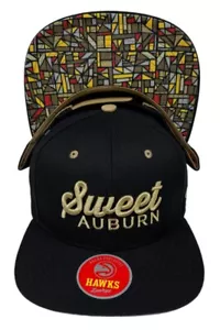 Zephyr NBA Atlanta Hawks RARE "Sweet Auburn" Flat Bill SnapBack Hat BRAND NWT - Picture 1 of 6