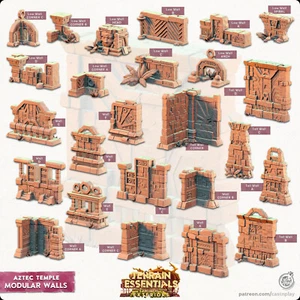Aztekentempel modulare Wände Außen Streugelände Essentials CastNPlay D&D - Bild 1 von 1
