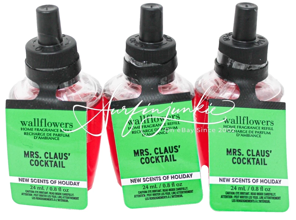 Bath & Body Works Mrs. Claus' Cocktail Wallflower Plug In Bulb Mrs Claus 3Pc Set - Image 1 of 1