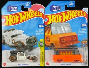NEU 2024 Hot Wheels Brickin Lieferung, Stein & Motor weiß passt Lego Mega Lot 2 - Bild 1 von 8