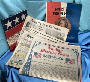 4 de julio de 1976, Bicentenario de Estados Unidos, San José Mercurio, periódico completo - Imagen 1 de 10