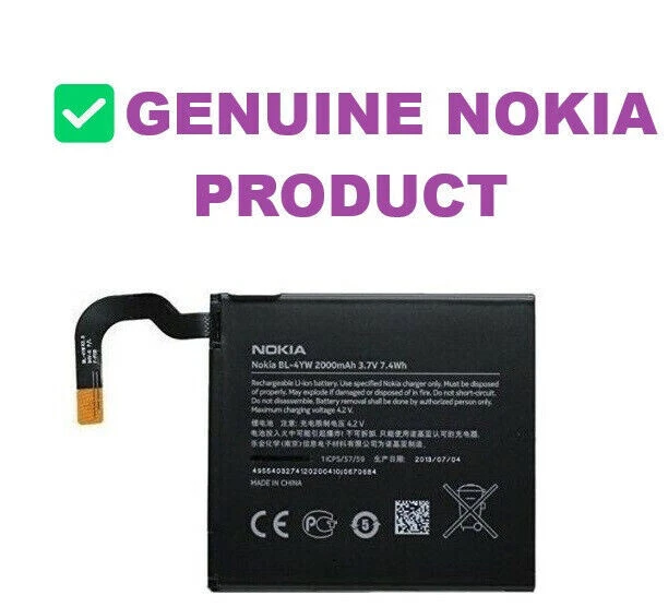 Bateria genuína Nokia Lumia 925 (BL-4YW, 2000mAh) BL4YW - Imagem 1 de 1