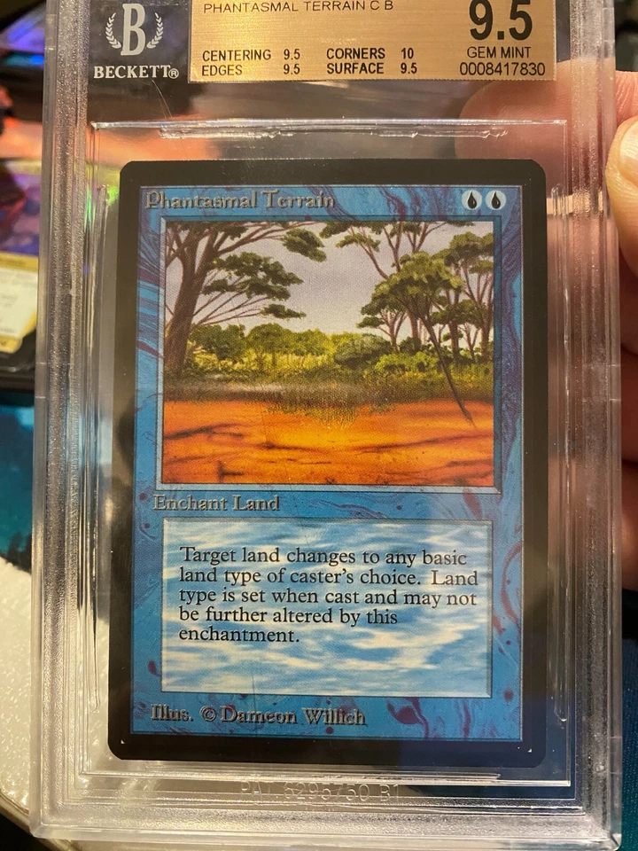 MTG Beta Phantasmal Terrain BGS 9.5 Qaud+ - Image 1 of 2