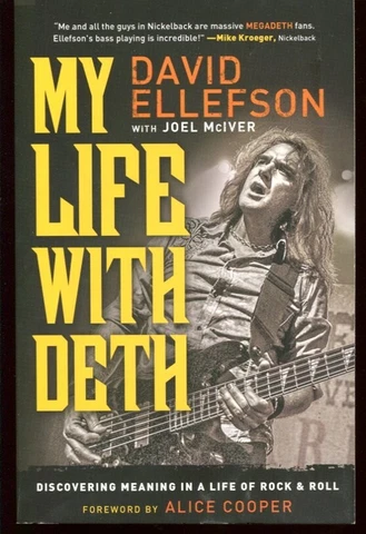 MEGADETH - DAVID ELLEFSON  - SOFT COVER BOOK - SIGNED - AUTOGRAPH NPB2 Cover