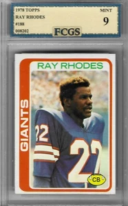 1978 Topps Ray Rhodes #188 Graded FCGS 9 MINT - Picture 1 of 2