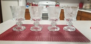 4 TIARA PONDAROSA KIEFER GLÄSER MIT FUSS 6 ZOLL - Bild 1 von 3