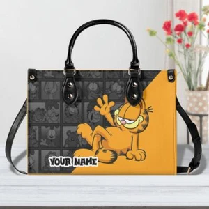 Personalisierte Garfield Lederhandtasche, Garfield Lederhandtasche, Disney Handtasche - Bild 1 von 9