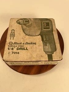 New NOS BLACK+DECKER Corded Electric Drill Model #7014. Sealed In Original Box - Picture 1 of 7