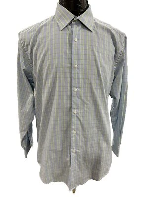 Camisa Bergamo Nueva York Para Hombre Mediana Abotonada Manga Larga Bolsillo Informal Foto 1 de 4