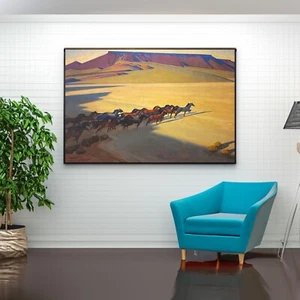 Maynard Dixon Wild Horses of Nevada Canvas/Poster Wall Art - Western Print - Picture 1 of 10