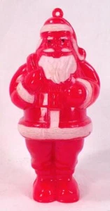 Santa Claus Christmas Ornament Candy Container Hard Plastic 1950s Retro #15 - Picture 1 of 6