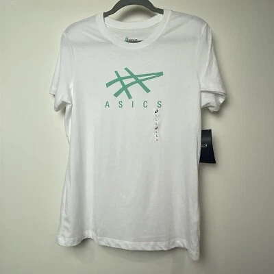 Camiseta Asics Blanca Manga Corta Mujer Talla Grande Nueva Con Etiquetas Foto 1 de 4