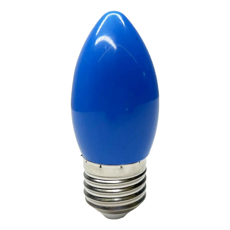 Coloured LED Candle Light Bulbs E27 B22 Red Yellow Blue Pink White 240V 220V rc - Image 1 of 1