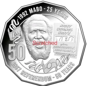 UNC Mabo 2017 Fifty cent 50c Coin. Uncirculated with a small scratch on coin. - Picture 1 of 5