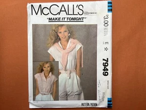 Top McCall's patrón de costura 7949 Misses talla mediana 14-16 corte completo - Imagen 1 de 3