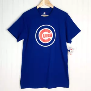 Chicago Cubs MLB Genuine Merchandise Men T-Shirt Blue Crew Neck Tee Logo M New - Picture 1 of 5