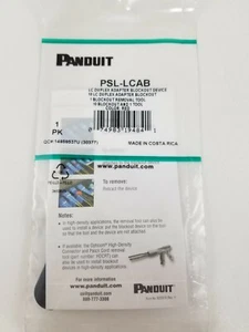 Panduit PSL-LCAB Red LC Duplex Adapter Block out with tool. Pack of 10 - Picture 1 of 4