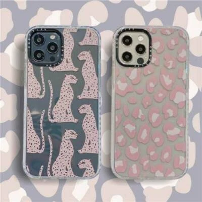 For iPhone 12 11 Pro XS Max X XR 7 8+ Cartoon shockproof Phone Case Leopard Cute - Image 1 of 4