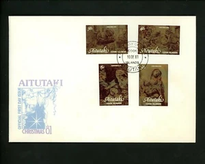 Postal History FDC #254-257 Aitutaki Christmas Rembrandt Art Etchings 1981 - Picture 1 of 2