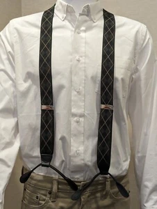 NUEVO SIN ETIQUETAS 1 3/8 Elástico Botón Extremo Tirantes 35mm Negro Verde Caqui Diamante - Imagen 1 de 3