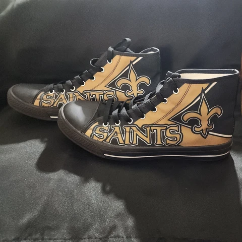 New Orleans Saints NFL Unisex High Top Canvas Shoes Men size 11 Cover