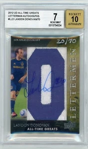 UD All Time 2012 Greats Landon Donovan Letterman autógrafos automáticos BGS 7 millas EE. UU. - Imagen 1 de 2