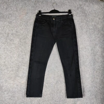 The Row Jeans Womens Size UK 10 W30 Black Denim Tapered Leg Ankle Crop US 6 - Image 1 of 4