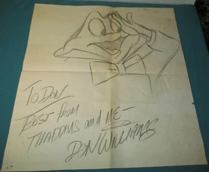 c 1980 GIANT SIZE Original Art Mr. J. Thaddeus Toad DON WILLIAMS Disney Animator - Picture 1 of 4
