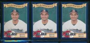 Lot (3) 1995 #26 Steve Soliz Bakersfield Blaze Cal League (CH9) SWSW