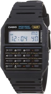 Casio CA53W-1, 8-Digit Calculator Watch, Resin Band, Day/Date, Alarm, Chrono,NEW - Picture 1 of 2