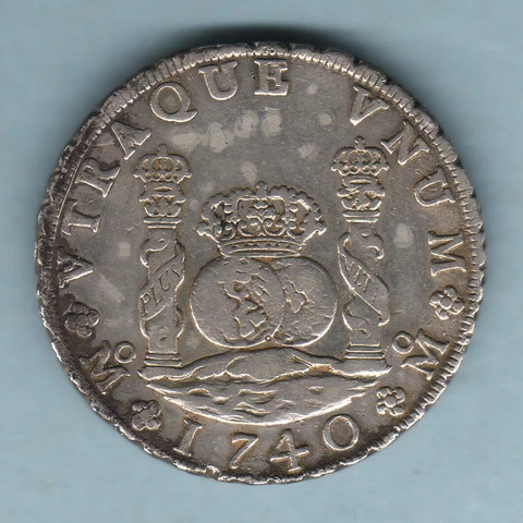 Mexico. 1740-MF 8 Reales - Pillar Dollar.. VF Cover