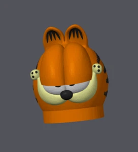 Abdeckkappe  gestreifter Kater Anhängerkupplung Schutz - mit Diebstahlschutz - Picture 1 of 4