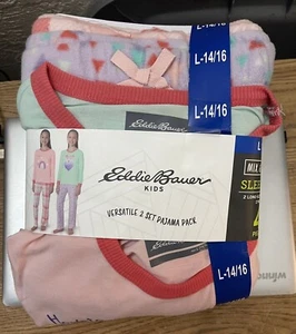 NEW Eddie Bauer Girls Youth 4 Piece Pajama Set Size MEDIUM 10-12 - Picture 1 of 2