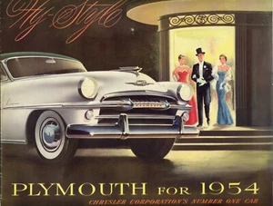 1954 Plymouth Belvedere Plaza Savoy Large Vintage Dealer Sales Brochure - Picture 1 of 1