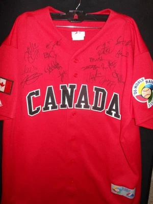 JOEY VOTTO +15 SIGNED TEAM CANADA 2006 WBC JERSEY - OFFICIAL MAJES TIC - RARE! - Image 1 of 4
