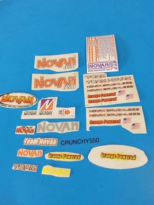 Lote de adesivos Team Novak parciais 1/10 vintage controle remoto - Imagem 1 de 4