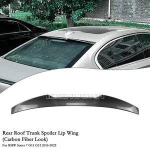 Carbon Fiber Look Rear Roof Splitter Wing For BMW 7 Series G11 G12 2016-2022 1PC - Picture 1 of 9