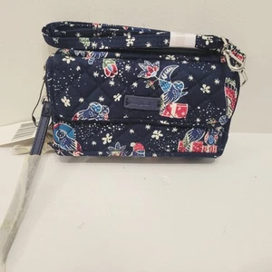 Christmas Vera Bradley Holiday Owls Pattern All in One Crossbody Wallet - Picture 1 of 6