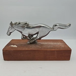 Vintage OEM Ford Mustang Front Grill Horse Chrome Emblem C4ZB8A224A Mounted - Picture 1 of 4