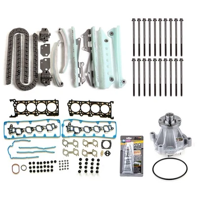Juego de juntas de culata de 4,6 L para Ford F-150 1997-1999 kit de cadena de distribución de bomba de agua Foto 1 de 4