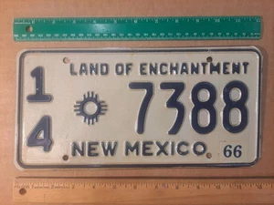 License Plates, New Mexico, 1966, 14 (Valencia County) 7388 - Picture 1 of 3