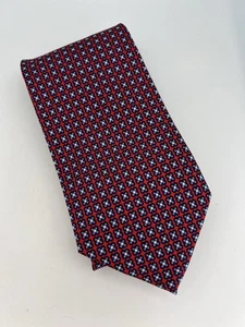 Brothers Ltd. Silk Neck Tie Red And Blue Squares Design Vintage - Picture 1 of 6