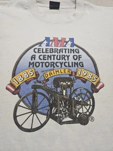 Vintage 1985 AMA Harley Daimler T-Shirt Screen Stars Best USA L Single Stitch - Picture 1 of 12