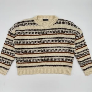 Anthropology Elsamanda Made in Italy gestreifter Strickpullover Wollmischung Damen L - Bild 1 von 11